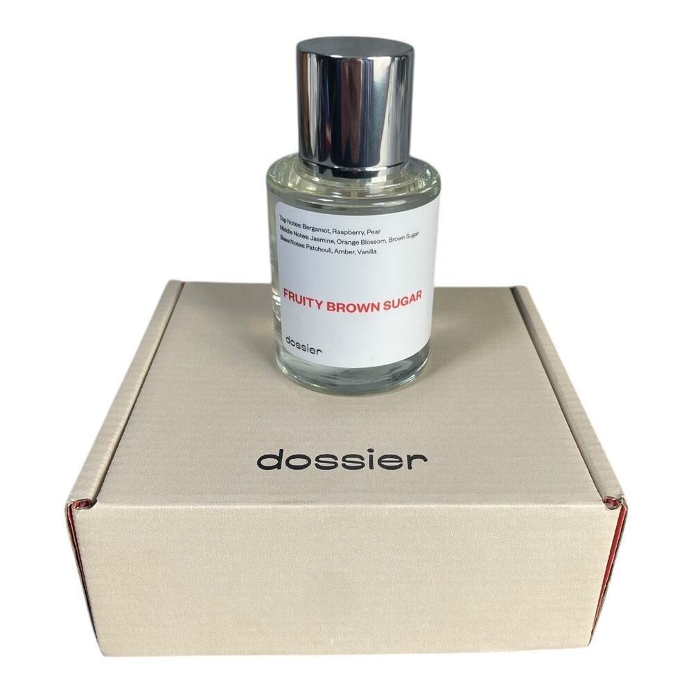 NIB Dossier Fruity Brown Sugar 1.7 Fluid Ounces Perfume
